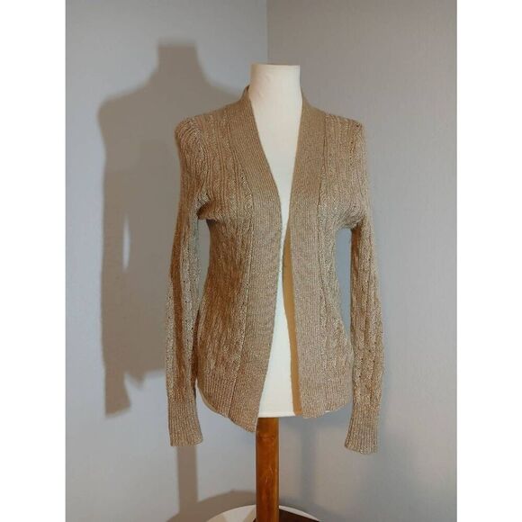 Banana Republic Golden Open knit Cardigan Size Large - Picture 1 of 10